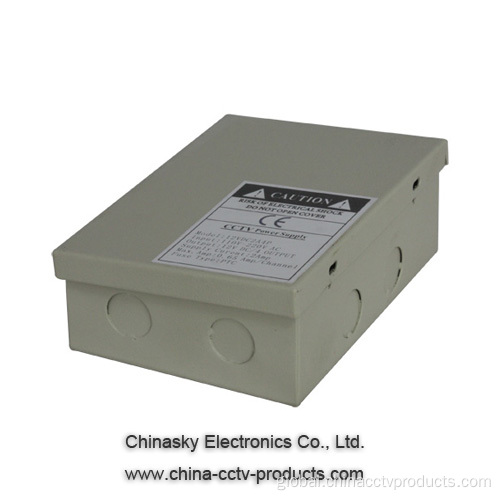 CCTV Camera Power Supply Distribution Box 12VDC 2Amp 4Channel CCTV Camera Power Supply Boxes Factory